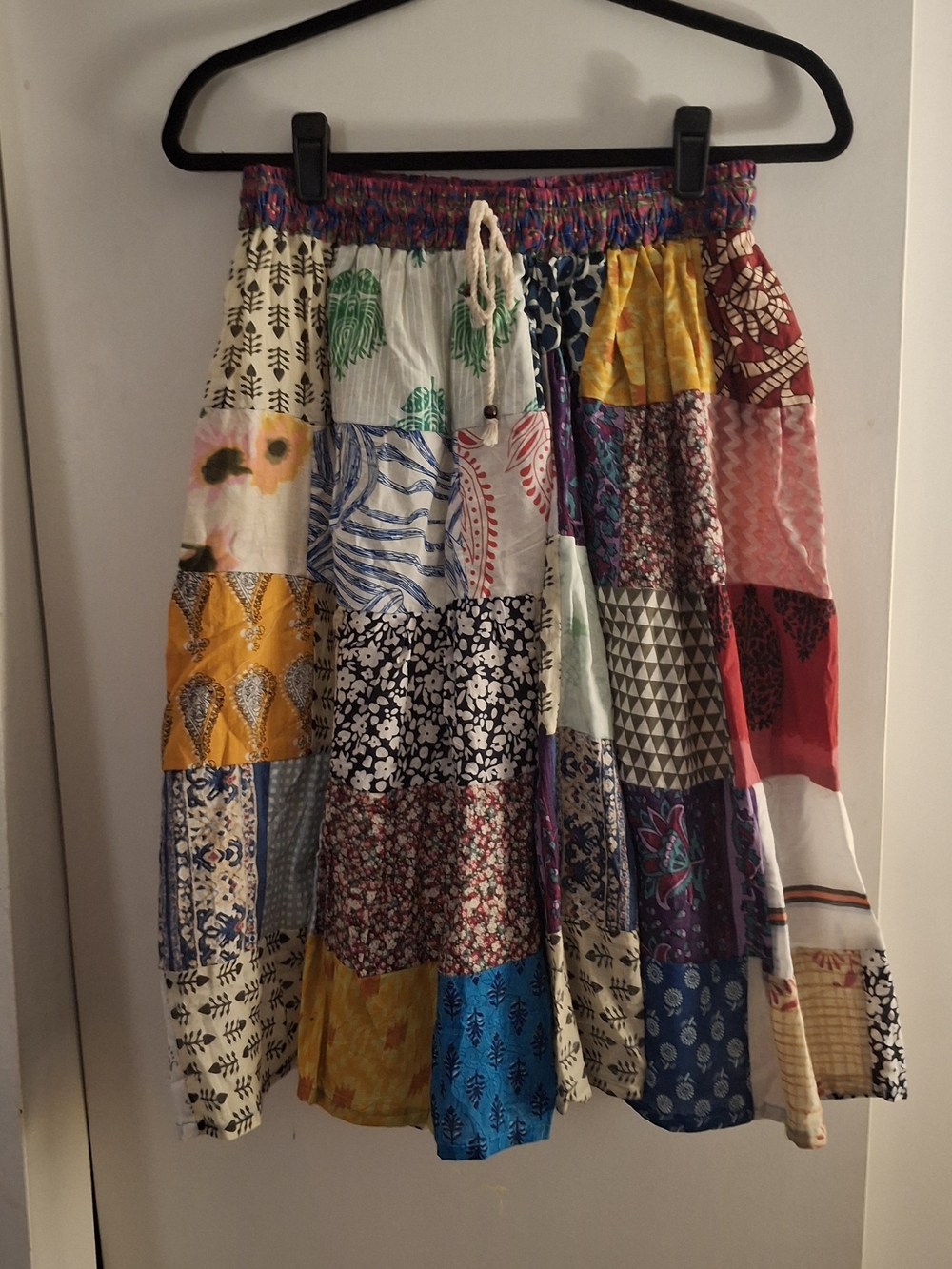 Jack Pot New York Women's Bohemian Patchwork Tiered Skirt - Multicolor